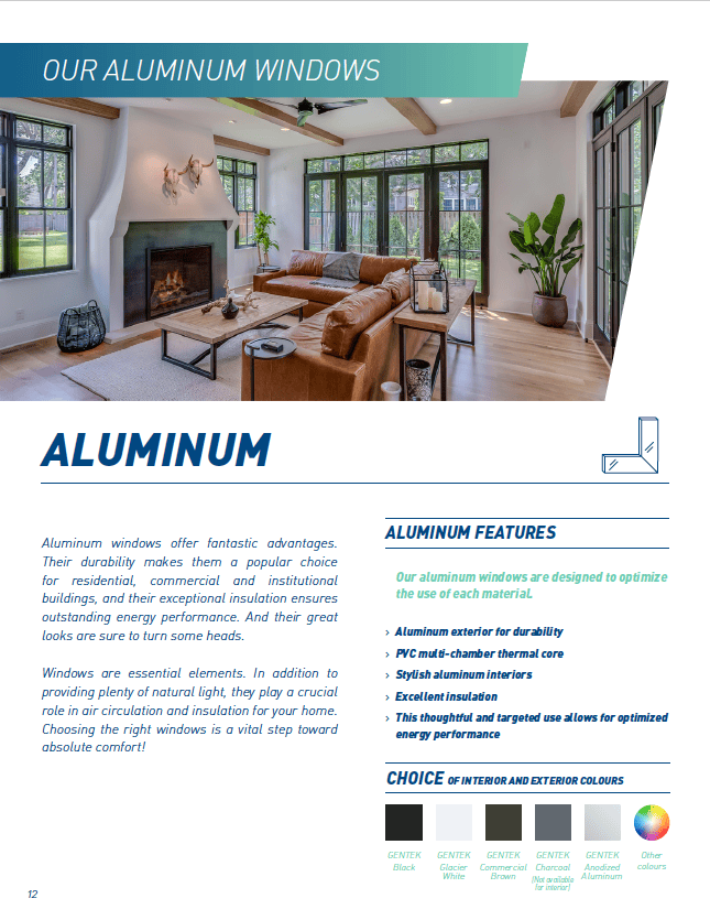 Aluminum windows Fenetech